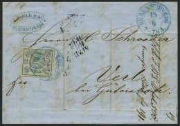 BRAUNSCHWEIG 2 BRIEF, 1852, 2 Sgr. Lebhaftpreußischblau Mit Blauem K2 BRAUNSCHWEIG, Breitrandiges Prachtstück - Braunschweig