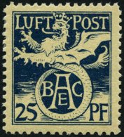 BAYERN F I *, 1912, 25 Pf. Dunkelpreußischblau, Falzreste, Pracht, Mi. 200.- - Altri & Non Classificati