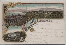 Gruss Aus Evilard-Leubringen Bei Biel - Biel, Dorf, Hotel Zur Tanne - Farbige Litho - Evilard