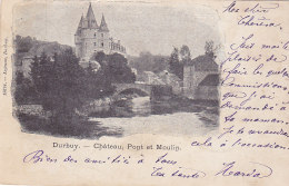 Durbuy - Château, Pont Et Moulin (précurseur, 1900, Lejeune) - Durbuy