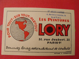 Buvard Peintures Lory Demandez Les Chez Votre Marchand De Couleurs Laval. Vers 1950 - Verf & Lak