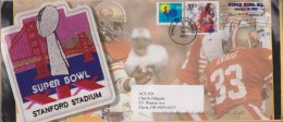 B)2001 USA, SPORT, GAMES, SUPER BOLW, STANDFORD STADIUM, FOOTBALL PLAYER,  CIRCULATED COVER FROM ELYRIA, OHIO, XF - Autres & Non Classés