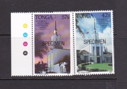 Tonga SG 1134-1135 1991 Centenary Of Church Of Latter Day Saints SPECIMEN Set MNH - Tonga (1970-...)