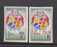 Tonga SG O37-38 1969 First Oil Search In Tonga Mint Hinged - Tonga (1970-...)