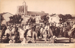 13-SAINTE-MARIE-DE-LA-MER-  UNE FÊTE PROVENCALE DEFILE DES CAVALIERS DE LA NACIOUN GUARDIANO DE CAMARGUE ET DES SANTENCO - Saintes Maries De La Mer