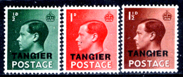 Marocco-(Uff.Brit. - Tangeri)-015 - 1936: Yvert & Tellier N. 11/13 (+) LH - Privo Di Difetti Occulti. - Postämter In Marokko/Tanger (...-1958)