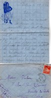 VP5385 - MILITARIA - Lettre & Enveloppe - Soldat P. BERGERON Au 7ème Rgt Tirailleurs Algériens à BATNA - Documents