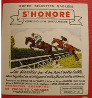 Buvard Biscottes St Honoré Vauréal Donville Suresnes.  Chevaux Course Saut D'obstacle. Vers 1950 - Biscottes