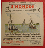 Buvard Biscottes St Honoré Vauréal Donville Suresnes. Bateaux Régate. Vers 1950 - Biscottes