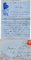 VP5386 - MILITARIA - Lettre & Enveloppe - Soldat P. BERGERON Au 7ème Rgt Tirailleurs Algériens à BATNA - Documenten