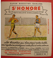 Buvard Biscottes St Honoré Vauréal Donville Suresnes. Course à Pied Athlétisme. Vers 1950 - Biscottes