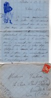 VP5387 - MILITARIA - Lettre & Enveloppe - Soldat P. BERGERON Au 7ème Rgt Tirailleurs Algériens à BATNA - Documents