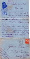 VP5388 - MILITARIA - Lettre & Enveloppe - Soldat P. BERGERON Au 7ème Rgt Tirailleurs Algériens à BATNA - Documenti