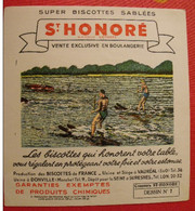 Buvard Biscottes St Honoré Vauréal Donville Suresnes. Ski Nautique. Vers 1950 - Biscottes