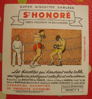 Buvard Biscottes St Honoré Vauréal Donville Suresnes. Boxe. Vers 1950 - Biscottes