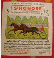 Buvard Biscottes St Honoré Vauréal Donville Suresnes. Course Chevaux Trot Attelé. Vers 1950 - Biscottes