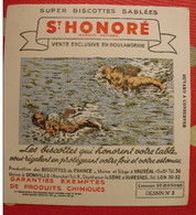 Buvard Biscottes St Honoré Vauréal Donville Suresnes. Natation. Vers 1950 - Biscottes