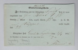 Heimat DE Schl.Hol. Segenberg 1853-04-03 Postschein - Schleswig-Holstein