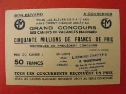 Buvard Cahiers De Vacances Magnard. Concours. Laval Mayenne Hodemon. Vers 1950 - Papeterie