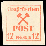 12 Pfg Mittelrot, Papier Z, Postfrisch, Fotobefund Kunz BPP "einwandfrei", Mi. 350.- Attest/Certificate:... - Grossraeschen