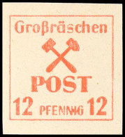 12 Pfg Mittelrot, Papier Z, Postfrisch, Fotobefund Kunz BPP "einwandfrei", Mi. 350.- Attest/Certificate:... - Grossraeschen