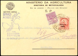 1932, 9. Südamerikafahrt, Brasilianische Post, Briefkuvert Des Brasil. Landwirtschaftsministerium Mit... - Autres & Non Classés