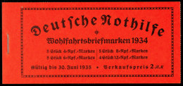 Nothilfe-Markenheftchen 1934 Berufsstände, Originalgeklammert, Vollständiger Inhalt, Jedoch... - Booklets