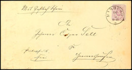 5 Pfge Graupurpur, Mit Taxis-K1 "MARBURG 10/9 (1875)" Auf Portopflichtiger Dienstsache Mit... - Autres & Non Classés