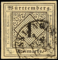 1 Kr. A. Mittelgraugelbem Seidenpapier, Herrlich Farbfrisches, Allseits Breitrandiges Luxusstück Mit K2 Von... - Autres & Non Classés