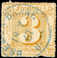 "BREMEN BAHNF. 18/2 67" - Blauer, Preußischer K1, Klar Auf Farbfrischer 3 Sgr. IV.Ausgabe, Kleine... - Sonstige & Ohne Zuordnung