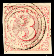 "365" - DETTINGEN, Auf Briefstück Mit Allseits Vollrandiger 3 Kr. Rosa, Katalog: 32 BS365 - DETTINGEN, On... - Autres & Non Classés