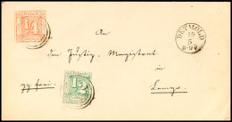 "321" Zart Nebst K1 "DETMOLD 19 5 (1861)" Auf Postbezirksbrief Mit 1/4 Sgr. II.Ausgabe Im Dreiseitig Vollrandigem... - Autres & Non Classés