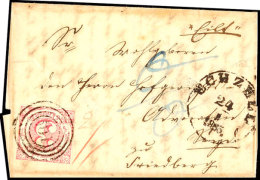 "107" Nebst Großem K1 "ECHZELL 24/1 1863" Auf Postbezirksbrief 3 Kr. III.Ausgabe Nach Friedberg, 2 Kr.... - Autres & Non Classés