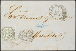 "104" Nebst Großem K2 "DARMSTADT 1 DEC. 1861" Auf Postbezirksbrief 3 Kr. Nach Michelstadt (Ankstpl). Der... - Autres & Non Classés