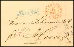 1848, FORWARDED-Brief Aus Fürth/Bayern, Befördert über "Gebrüder Bass Frankfurt A.M."... - Autres & Non Classés