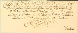 "Leipzig 20. April 1798", Schöner Schnörkelbrief Mit Vierzeiliger Ergebenheitsanschrift Und Rücks.... - Sachsen