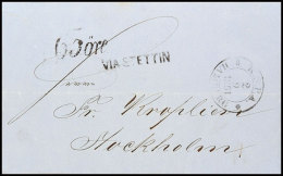 1861, Transit-Seepost-Brief Aus Hamburg Nach Stockholm/Schweden, Vorders. K2 "K.S.P.A. HAMBURG 2 9 1861"... - Autres & Non Classés