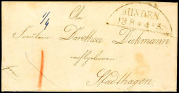 "MINDEN 13 8 (1858)", Seltener Halbkreisstempel, Gemäß Münzberg-Katalog Nur Von 1856 Bis 1858... - Autres & Non Classés