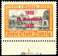 5 Pfg Bis 1 Gulden "10 Jahre Freie Stadt Danzig", Kpl. Satz Zu 11 Werten, Tadellos Postfrisch, Fotoattest Gruber... - Autres & Non Classés