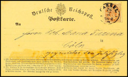 1/2 Gr. Ganzsachenausschnitt Aus P1, Breitrandig Geschnitten Mit EKr. CASSEL 26.6.(73) Als Portogerechte Frankatur... - Autres & Non Classés