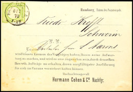 1/3 Gr. Großer Schild Ganzsachen-Ausschnitt Aus S S Mit EKr. HAMBURG 6.7.73 Als Portogerechte Frankatur Auf... - Sonstige & Ohne Zuordnung