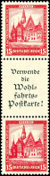 Nothilfe 1931, 15 Pfg + "Verwende Die Wohlfahrtspostkarte!" + 15 Pfg", Senkrechter Zusammendruck, Tadellos... - Autres & Non Classés