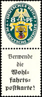 Nothilfe 1929, 8 Pfg + "Verwende Die Wohlfahrtspostkarte!", Senkrechter Zusammendruck, Tadellos Postfrisch,... - Autres & Non Classés