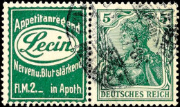 Germania 1911/1912, R4 + 5 Pfg Germania (Friedensdruck), Waagerechter Zusammendruck, Tadellos Gestempelt Mit... - Otros & Sin Clasificación
