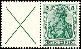 Germania 1912, X + 5 Pfg Germania (Friedensdruck), Waagerechter Zusammendruck, Tadellos Postfrisch, Gute... - Otros & Sin Clasificación