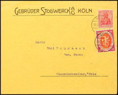 Nahrung Und Genuss, SÜSSIGKEITEN, Deutsches Reich 1923, Brief Der Firma Gebrüder Stollwerk A.G. Köln... - Otros & Sin Clasificación