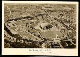 1936, Sommer-Olympiade, Bildpostkarte "Das Reichssportfeld" Mit Olympia-Sondermarke Und SST "BERLIN OLYMPIA-STADION... - Otros & Sin Clasificación