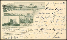 1 C. Ganzsachenkarte Mit Rückseitiger Ansicht "Greetings From Galveston" Mit 4 Verschiedenen Bildern (Catton... - Sonstige & Ohne Zuordnung