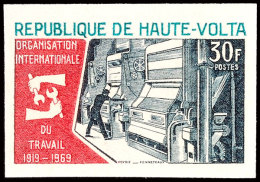 30 Fr. 50 Jahre International Arbeitsorganisation (ILO) 1969, Ungezähnt Statt Gezähnt, Tadellos... - Haute-Volta (1958-1984)