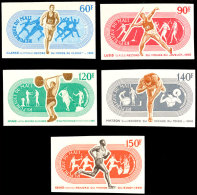 60 Bis 150 Fr. Weltrekorde Im Sport 1969, Gewichtheben Und Leichtathletik, Kpl. Satz Ungezähnt Statt... - Autres & Non Classés